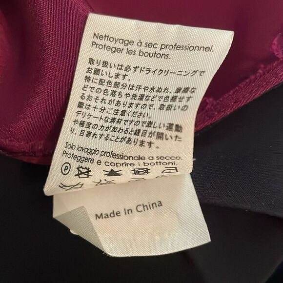 3.1 Phillip Lim Purple Black Silk Long Sleeve Blouse Top Shirt Womens Size 2 - Picture 10 of 11